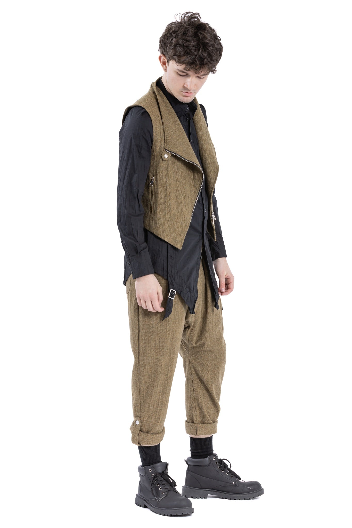 TWEED ZIP VEST OT