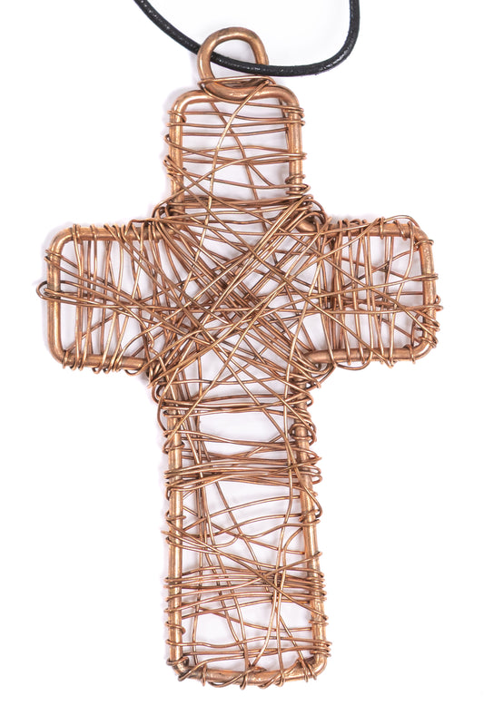 WIRE CROSS NECKLACE