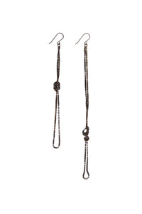 KNOTTED CHAIN EARRINGS