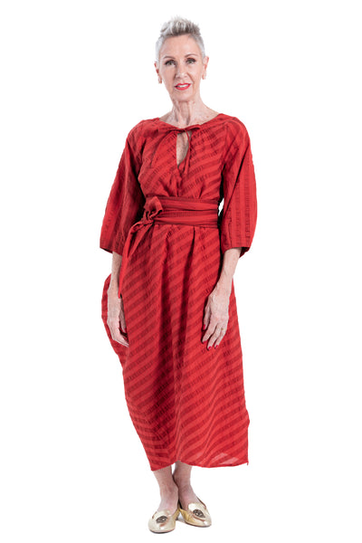 RED HOT STRIPE DRESS RS