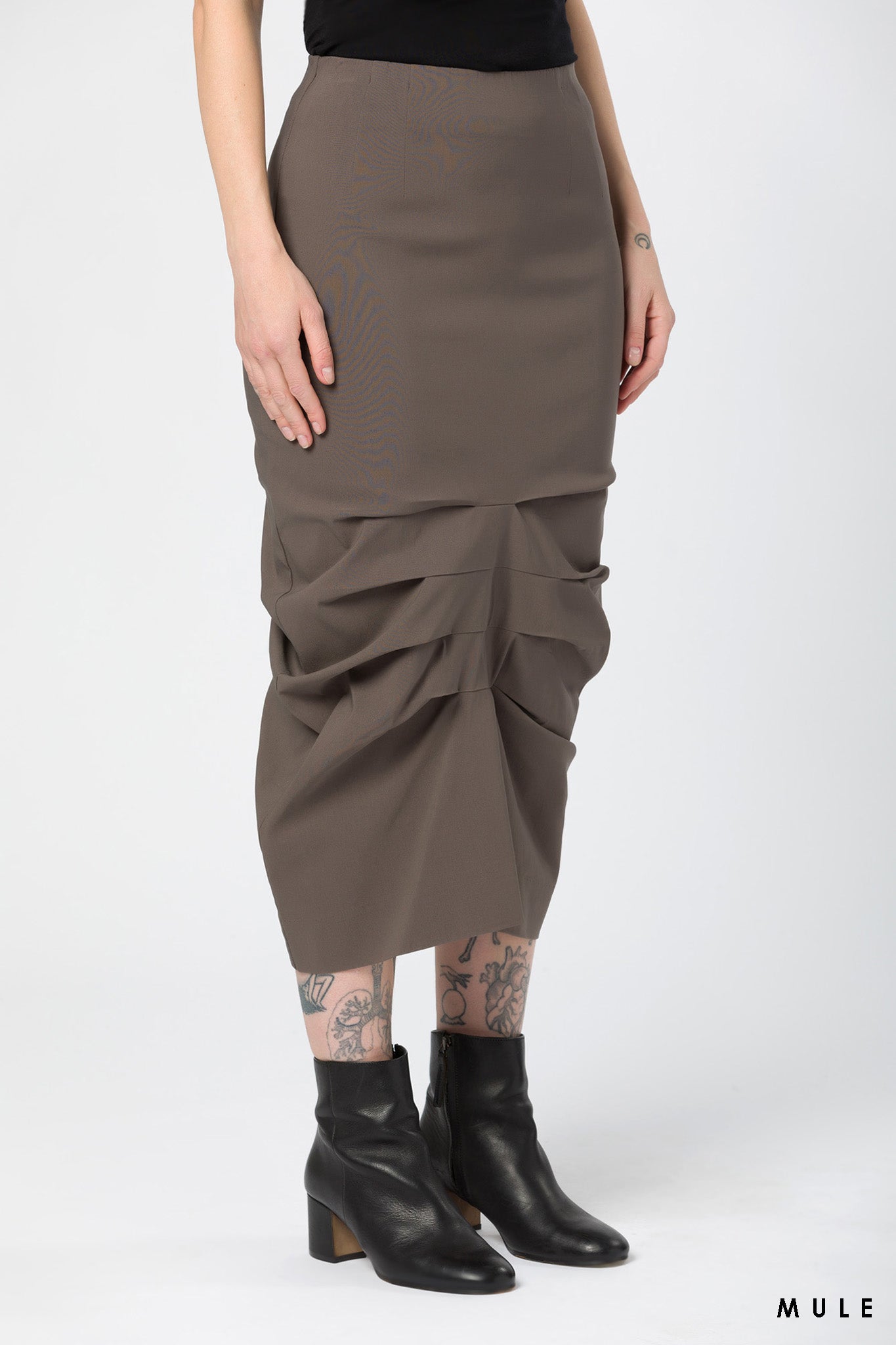TUCKED SKIRT
